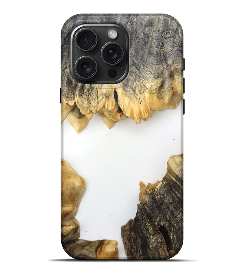 iPhone 16 Pro Max Wood Live Edge Phone Case - Orval (Clear, 832202)