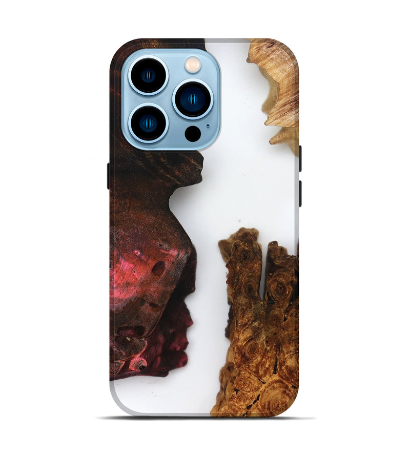 iPhone 14 Pro Wood Live Edge Phone Case - Breanne (Clear, 832203)
