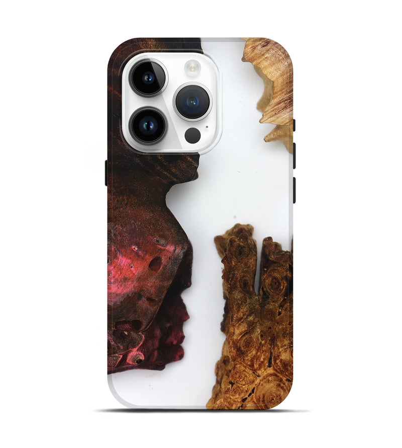 iPhone 15 Pro Wood Live Edge Phone Case - Breanne (Clear, 832203)