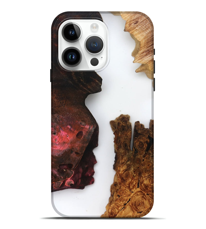 iPhone 15 Pro Max Wood Live Edge Phone Case - Breanne (Clear, 832203)