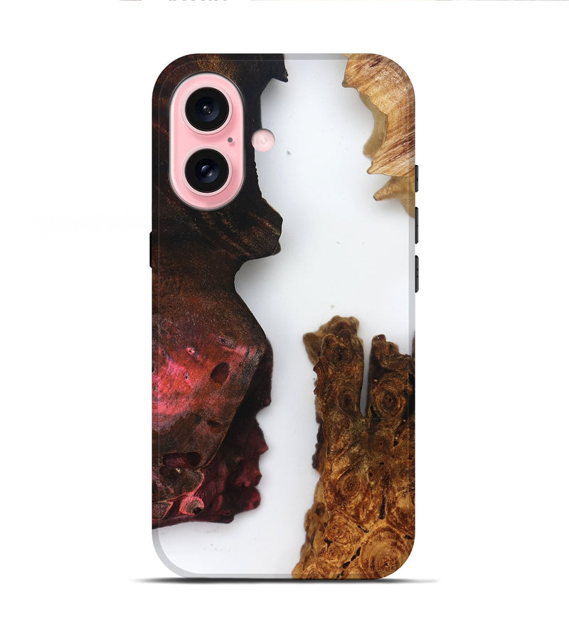 iPhone 16 Wood Live Edge Phone Case - Breanne (Clear, 832203)