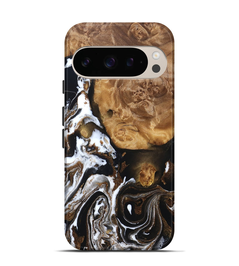 Pixel 10 Pro Wood Live Edge Phone Case - Jerod (Black & White, 832205)