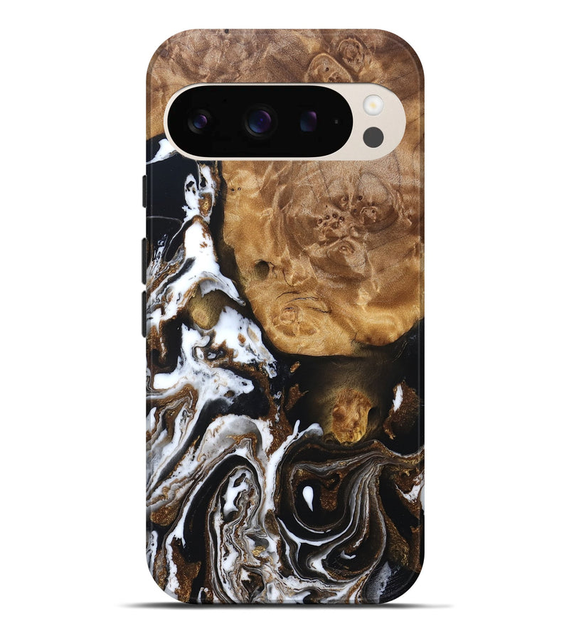 Pixel 9 Pro XL Wood Live Edge Phone Case - Jerod (Black & White, 832205)