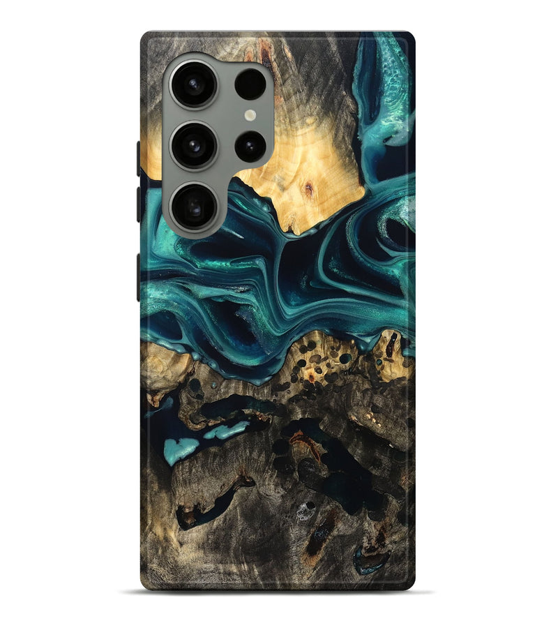Galaxy S24 Ultra Wood Live Edge Phone Case - Branden (Green, 832206)