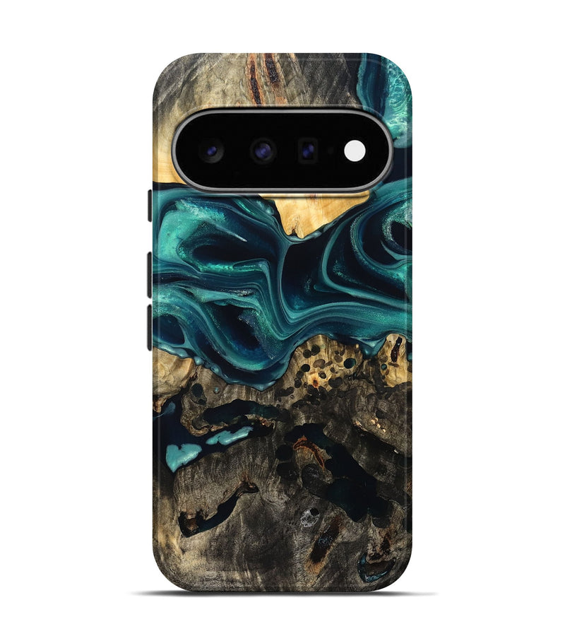Pixel 11 Pro Wood Live Edge Phone Case - Branden (Green, 832206)