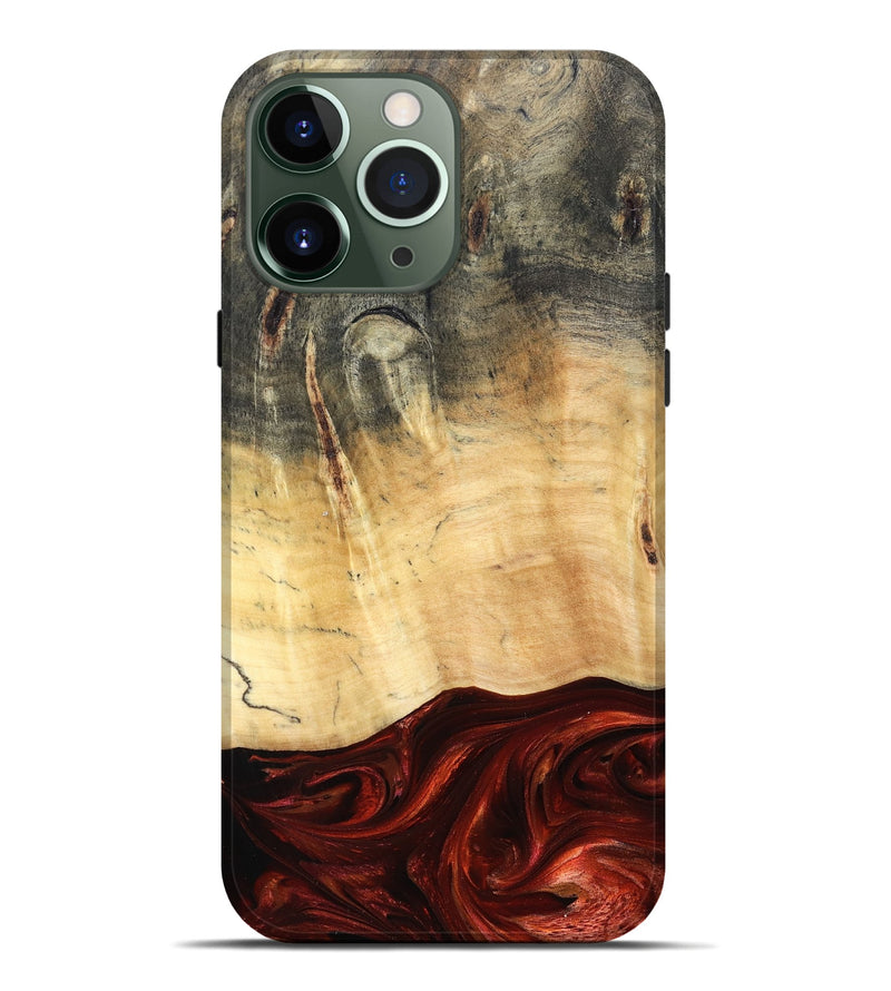 iPhone 13 Pro Max Wood Live Edge Phone Case - Bradyn (Red, 832209)