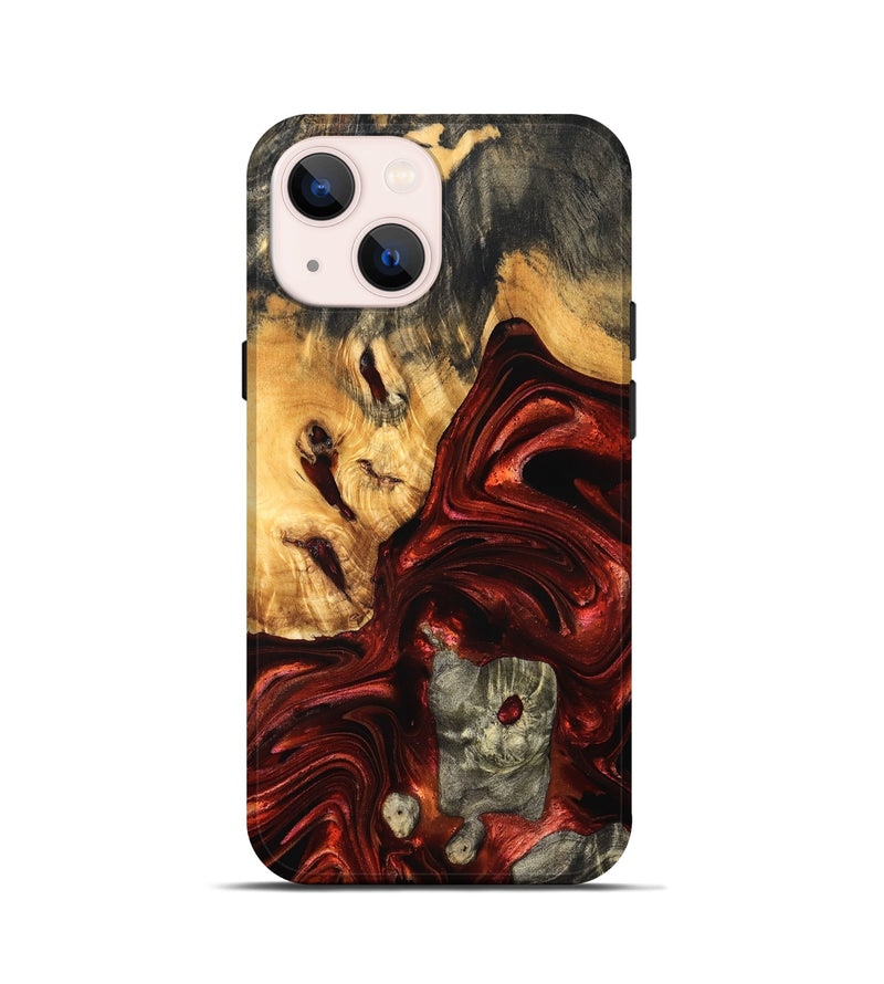 iPhone 13 mini Wood Live Edge Phone Case - Dennis (Red, 832210)