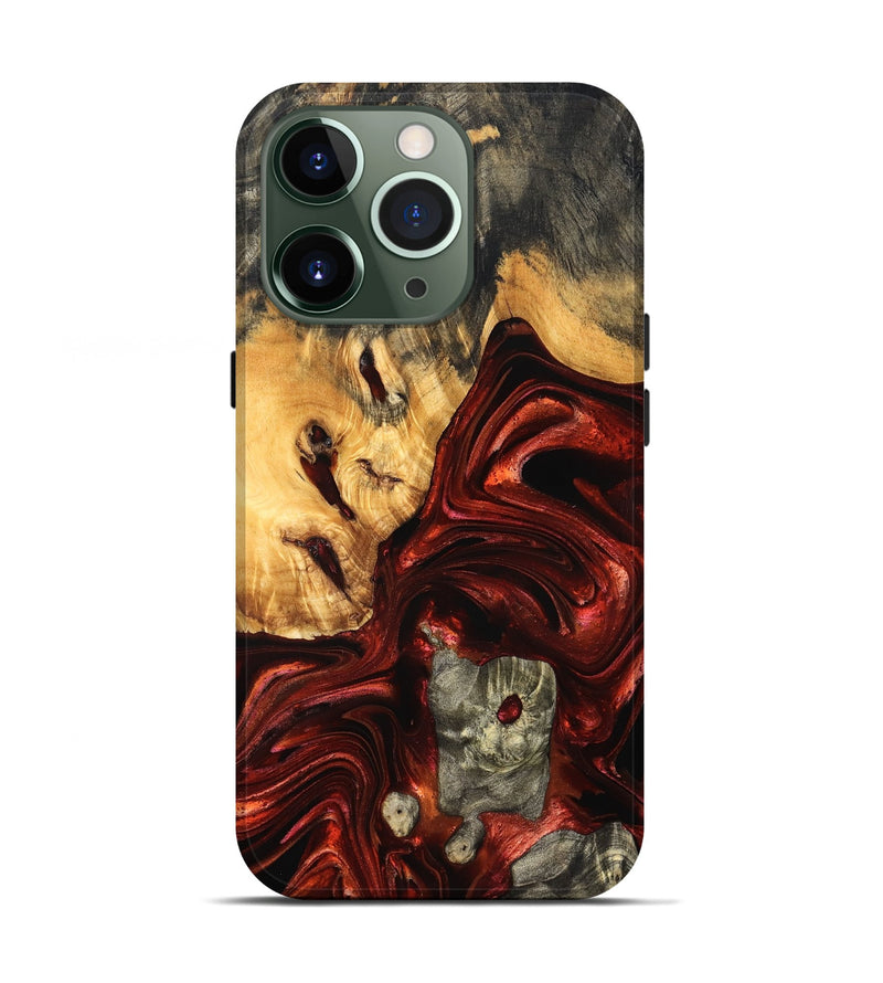iPhone 13 Pro Wood Live Edge Phone Case - Dennis (Red, 832210)