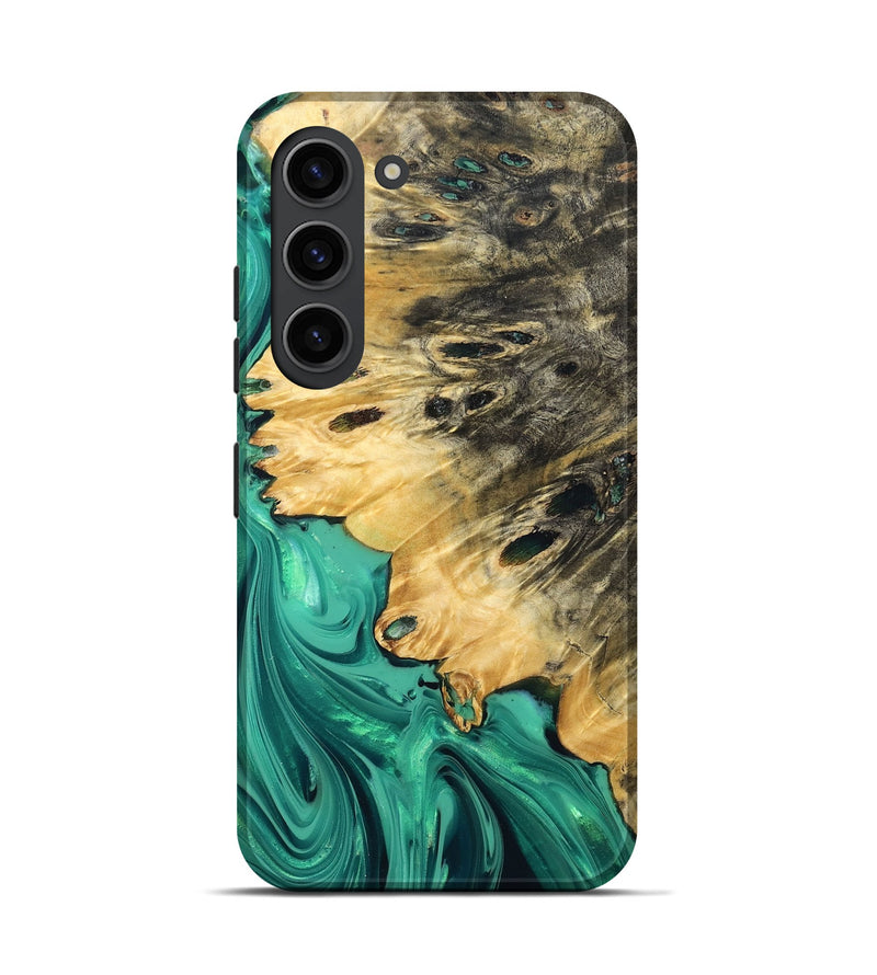 Galaxy S23 Wood Live Edge Phone Case - Zoya (Green, 832211)