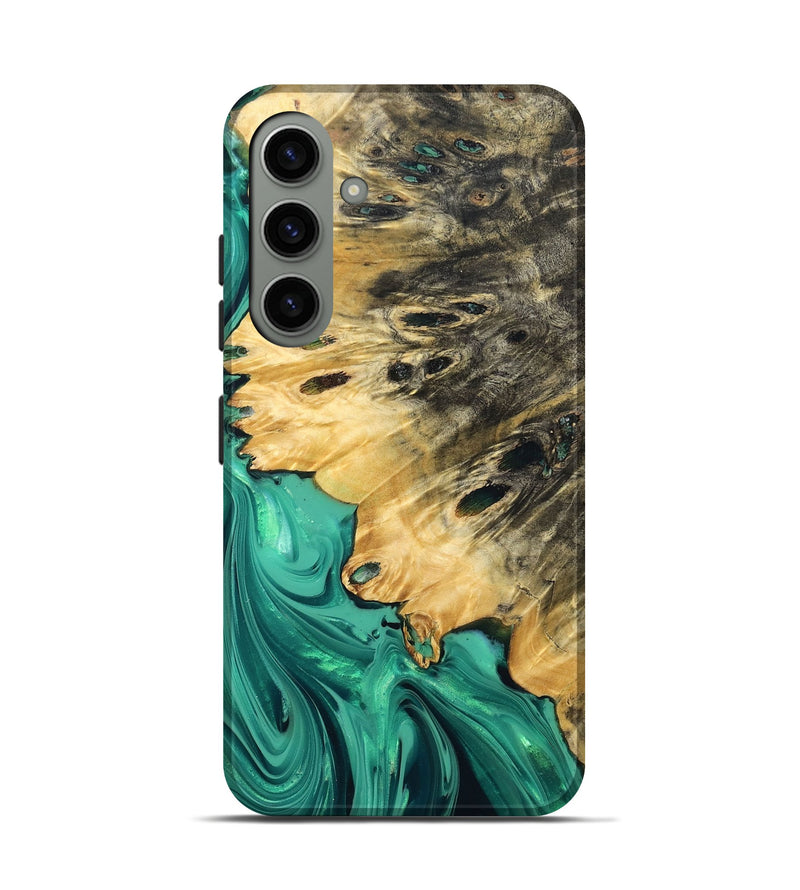 Galaxy S24 Wood Live Edge Phone Case - Zoya (Green, 832211)