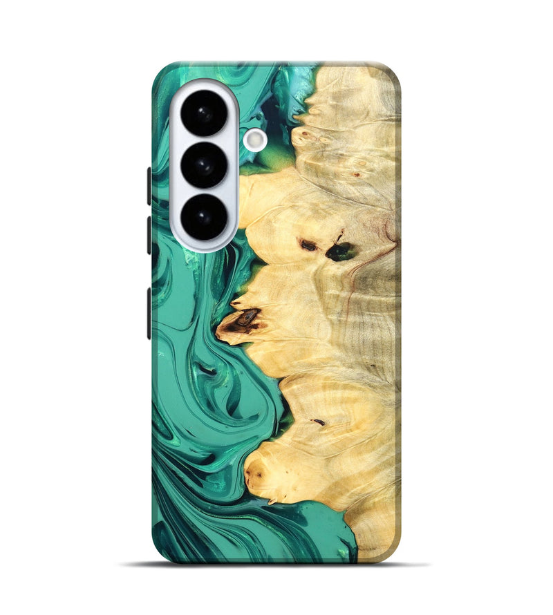 Galaxy S26 Wood Live Edge Phone Case - Harlan (Green, 832213)