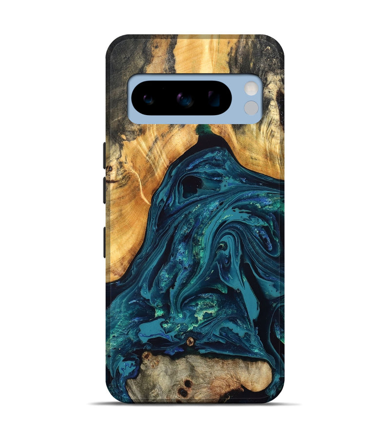 Pixel 8 Pro Wood Live Edge Phone Case - Shelbi (Blue, 832215)