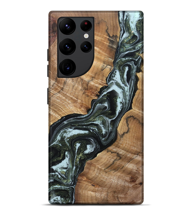 Galaxy S22 Ultra Wood Live Edge Phone Case - Boone (Green, 832218)