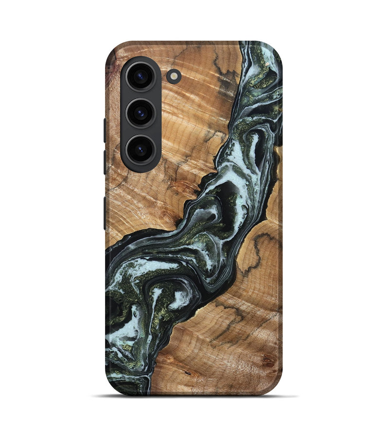 Galaxy S23 Wood Live Edge Phone Case - Boone (Green, 832218)