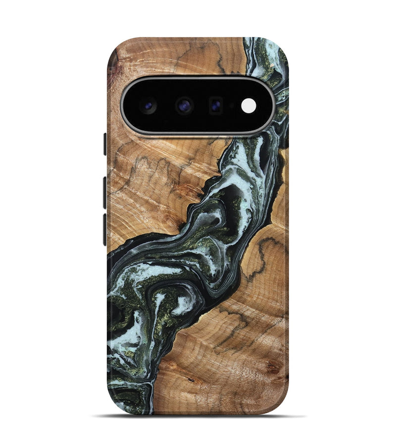 Pixel 11 Pro Wood Live Edge Phone Case - Boone (Green, 832218)