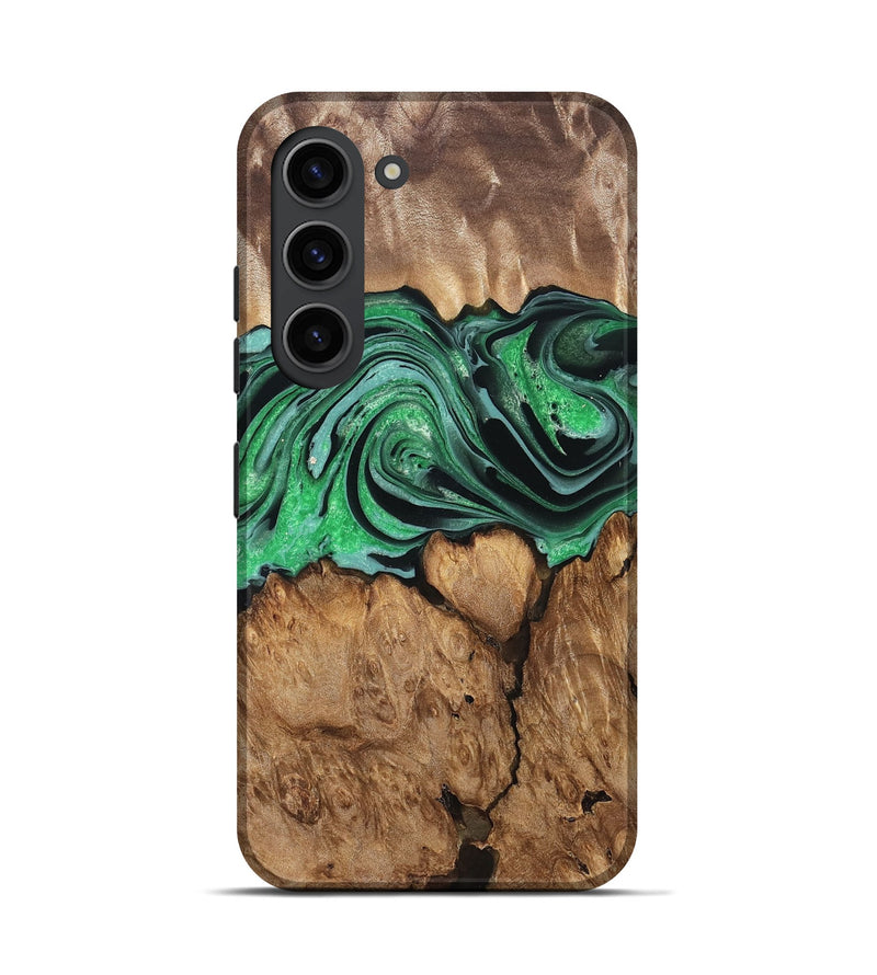 Galaxy S23 Wood Live Edge Phone Case - Marlo (Green, 832219)