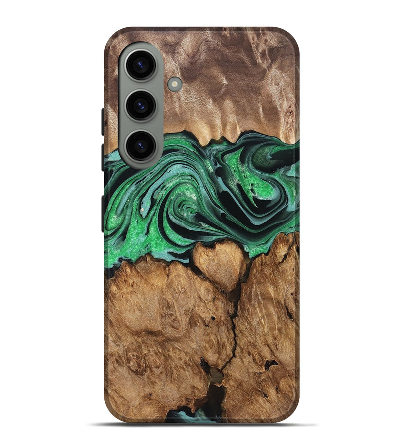 Galaxy S24 Plus Wood Live Edge Phone Case - Marlo (Green, 832219)