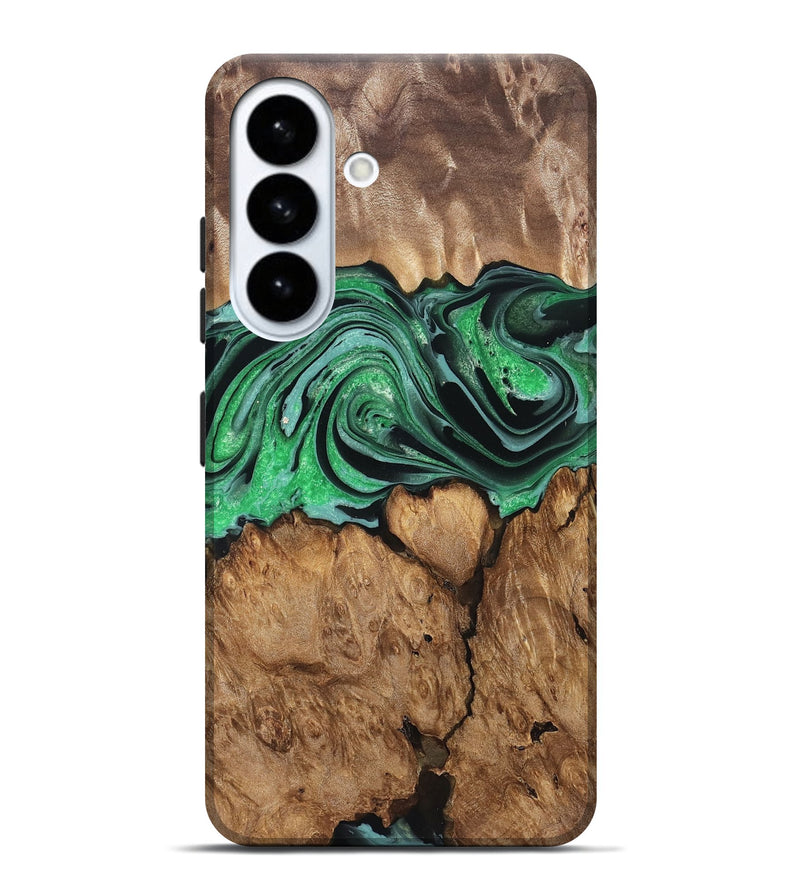 Galaxy S26 Plus Wood Live Edge Phone Case - Marlo (Green, 832219)