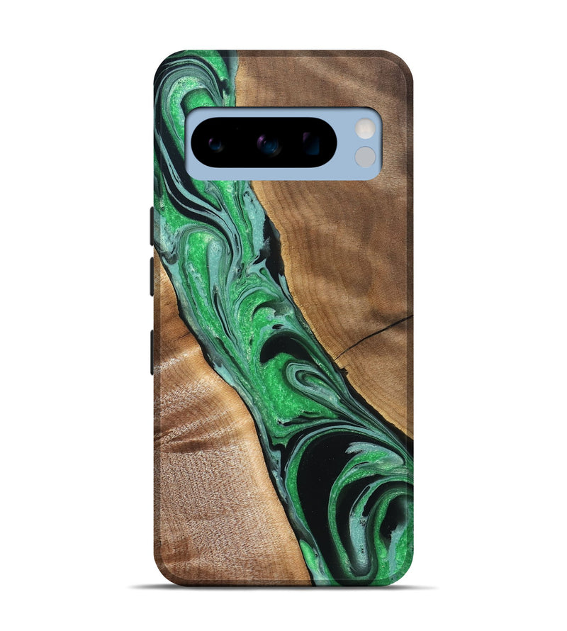 Pixel 8 Pro Wood Live Edge Phone Case - Ava (Green, 832220)
