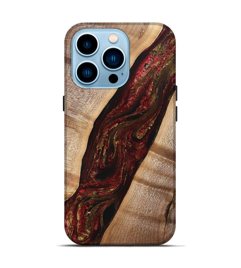 iPhone 14 Pro Wood Live Edge Phone Case - Alta (Red, 832221)
