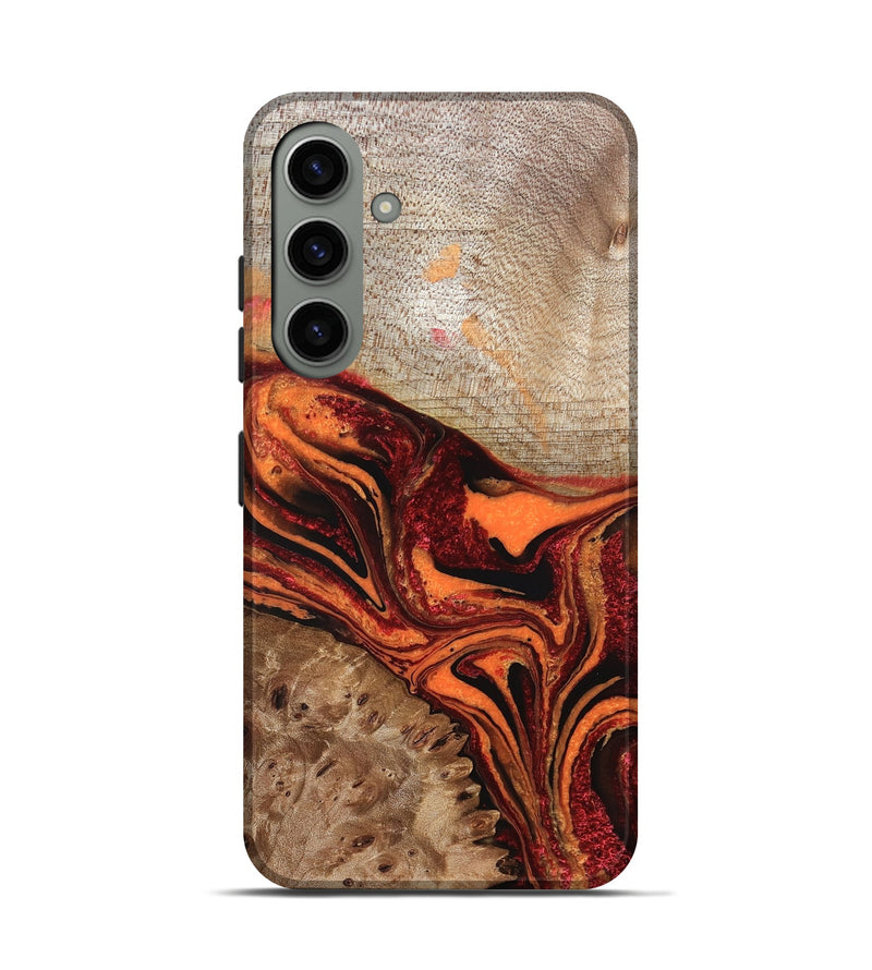 Galaxy S24 Wood Live Edge Phone Case - Austin (Red, 832222)