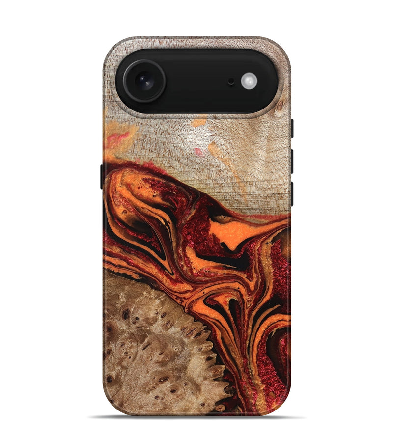 iPhone 17 Air Wood Live Edge Phone Case - Austin (Red, 832222)