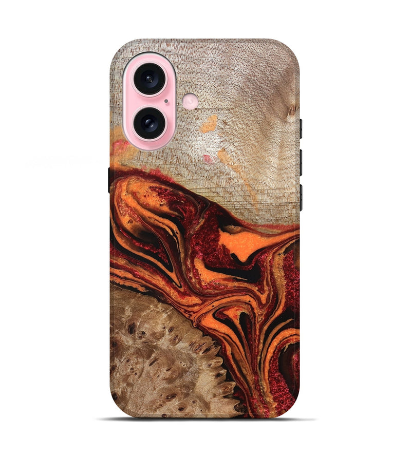 iPhone 17 Wood Live Edge Phone Case - Austin (Red, 832222)