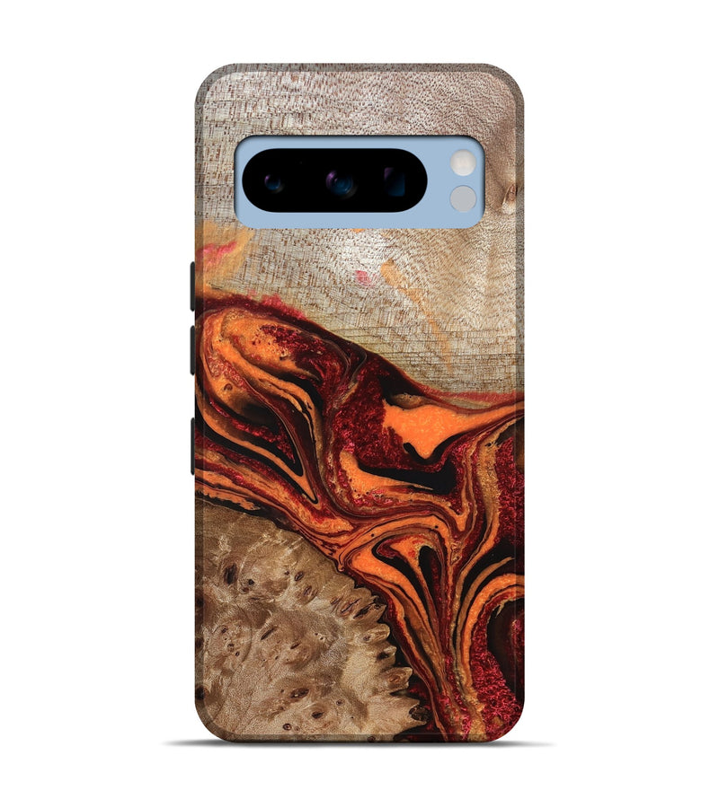 Pixel 8 Pro Wood Live Edge Phone Case - Austin (Red, 832222)