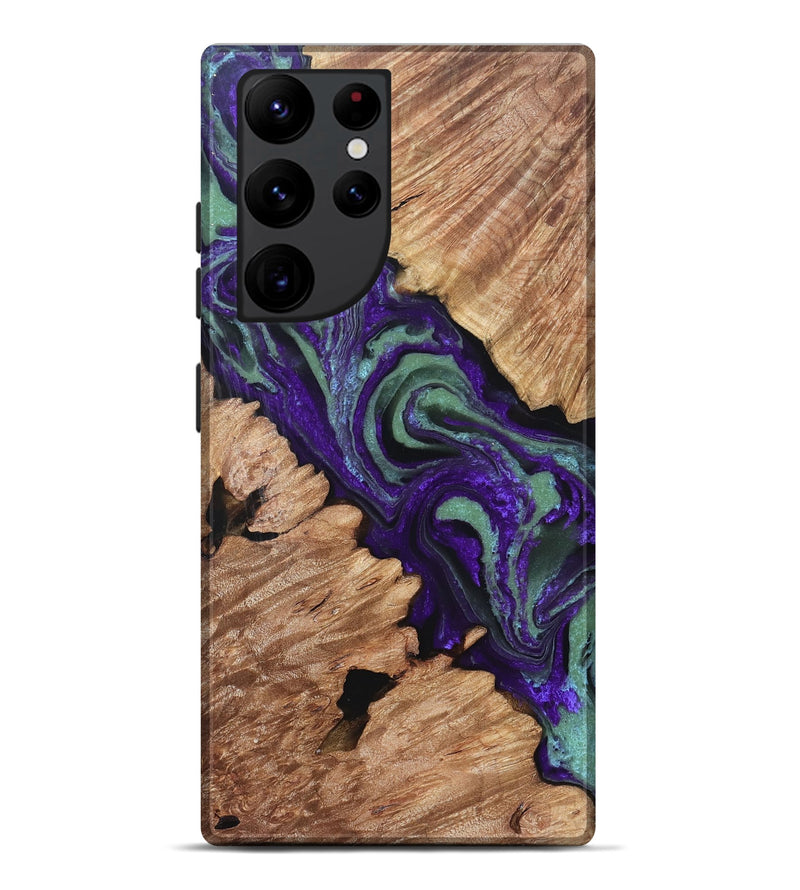 Galaxy S22 Ultra Wood Live Edge Phone Case - Judson (Purple, 832224)