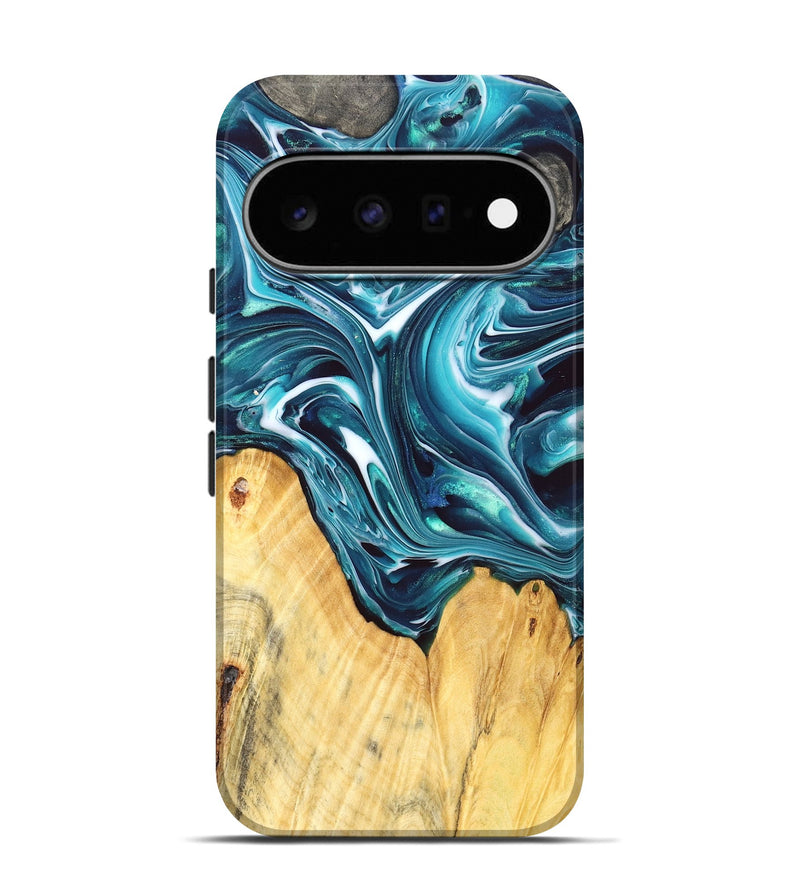 Pixel 11 Pro Wood Live Edge Phone Case - Shante (Blue, 832227)