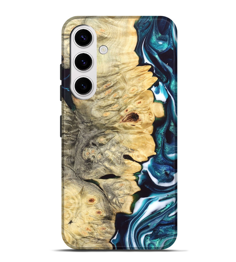 Galaxy S25 Plus Wood Live Edge Phone Case - Milo (Blue, 832231)