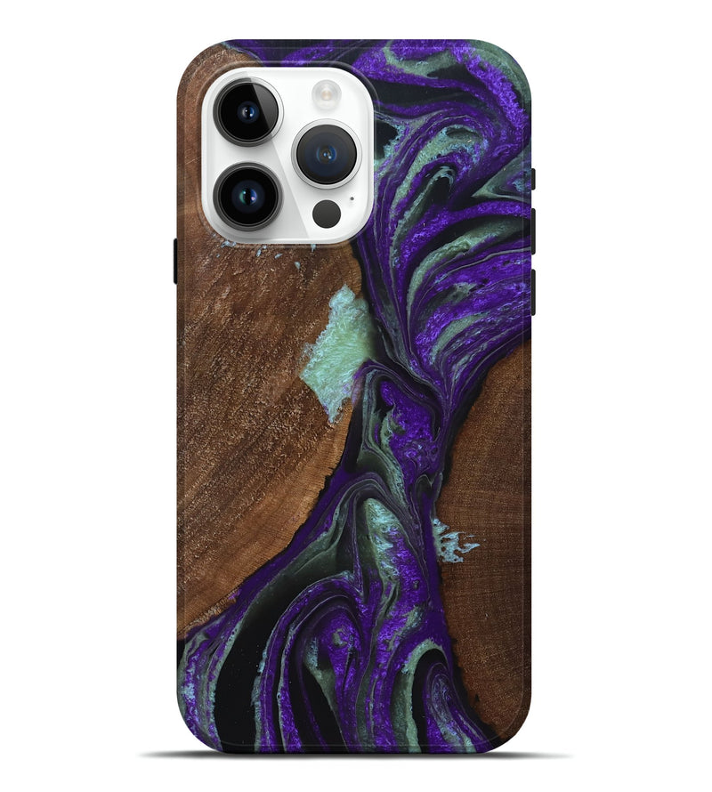 iPhone 15 Pro Max Wood Live Edge Phone Case - Arvilla (Purple, 832235)