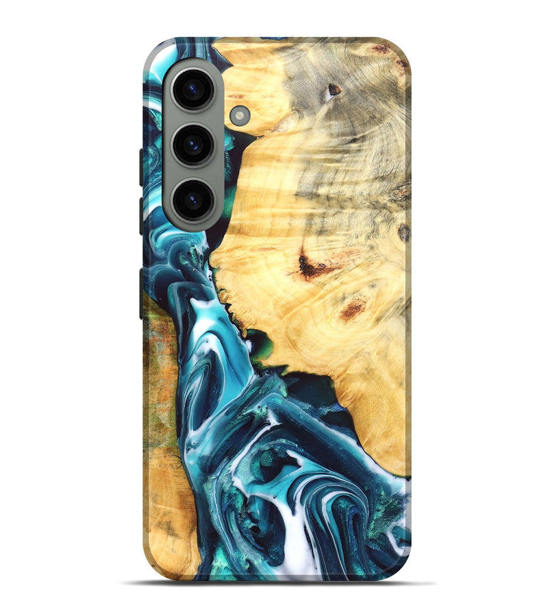 Galaxy S24 Plus Wood Live Edge Phone Case - Jacque (Blue, 832236)