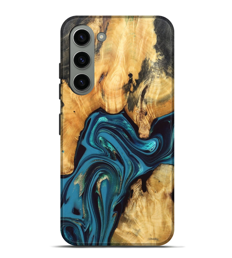 Galaxy S23 Plus Wood Live Edge Phone Case - Fay (Blue, 832237)