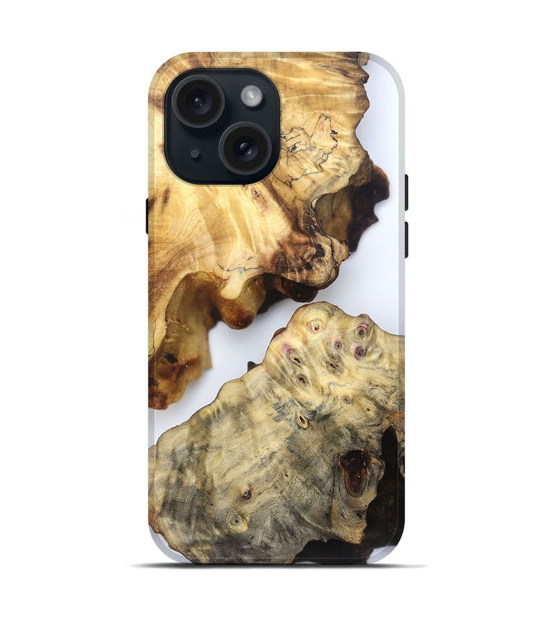 iPhone 15 Wood Live Edge Phone Case - Kevin (Clear, 832239)