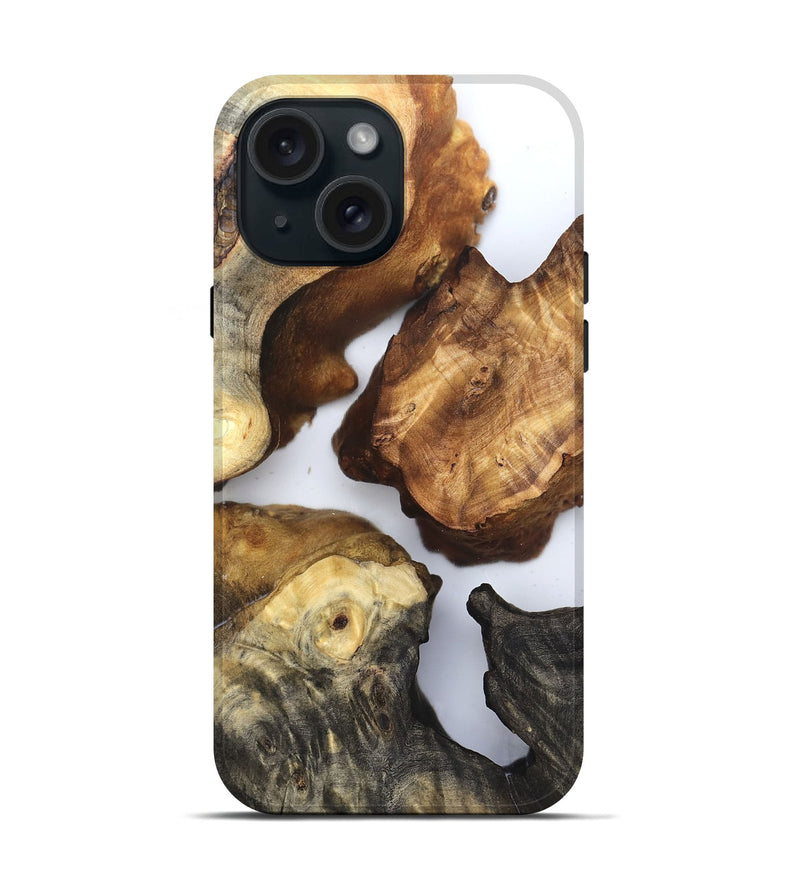 iPhone 15 Wood Live Edge Phone Case - Chozen (Clear, 832241)