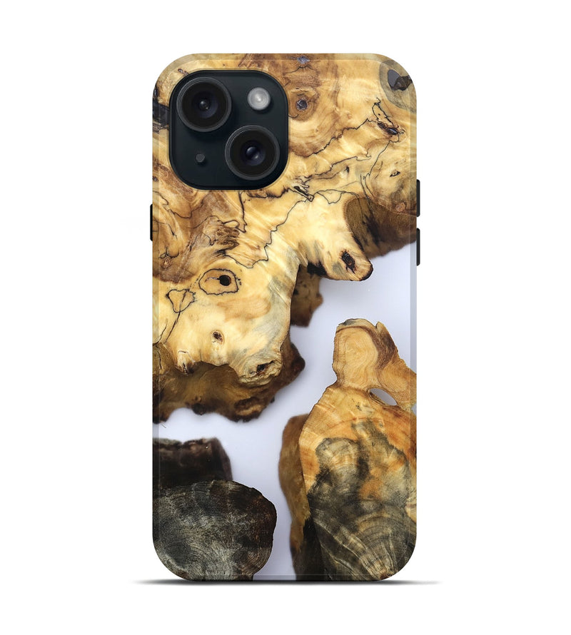 iPhone 15 Wood Live Edge Phone Case - Jakai (Clear, 832243)