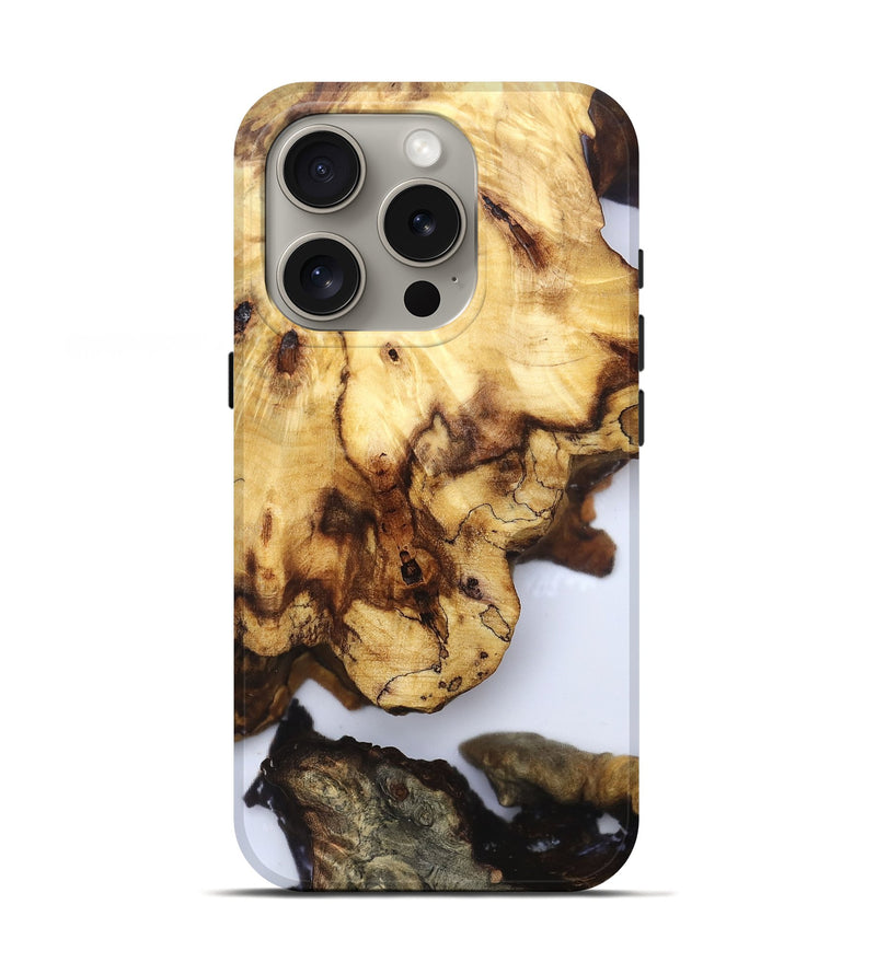 iPhone 16 Pro Wood Live Edge Phone Case - Dimitri (Clear, 832244)