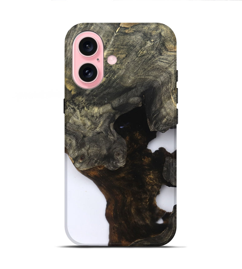 iPhone 16 Wood Live Edge Phone Case - Heather (Clear, 832245)