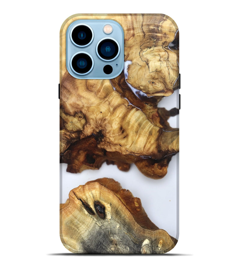 iPhone 14 Pro Max Wood Live Edge Phone Case - Noemi (Clear, 832246)