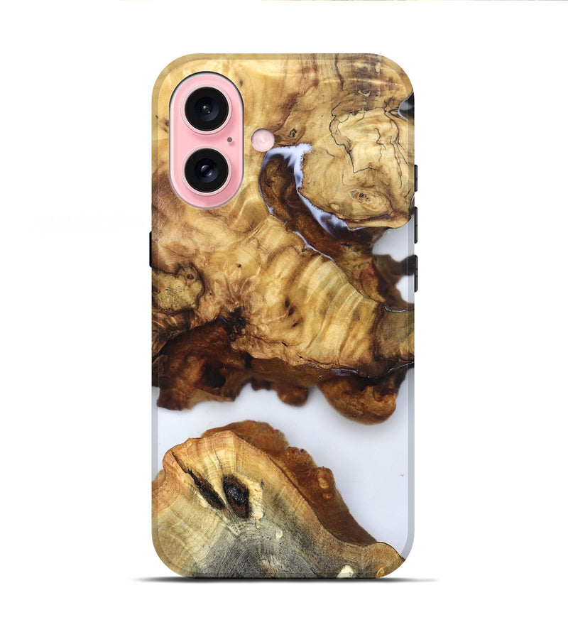 iPhone 16 Wood Live Edge Phone Case - Noemi (Clear, 832246)
