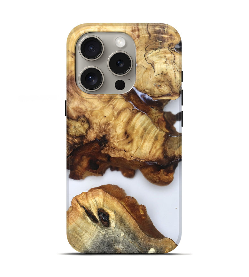 iPhone 16 Pro Wood Live Edge Phone Case - Noemi (Clear, 832246)
