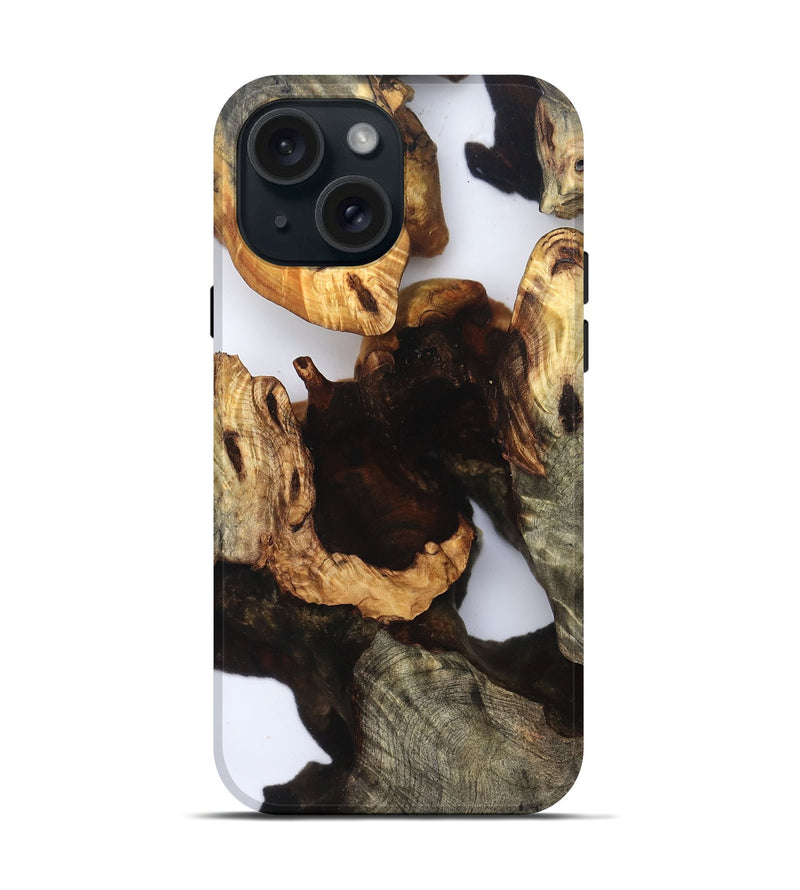 iPhone 15 Wood Live Edge Phone Case - Kala (Clear, 832249)
