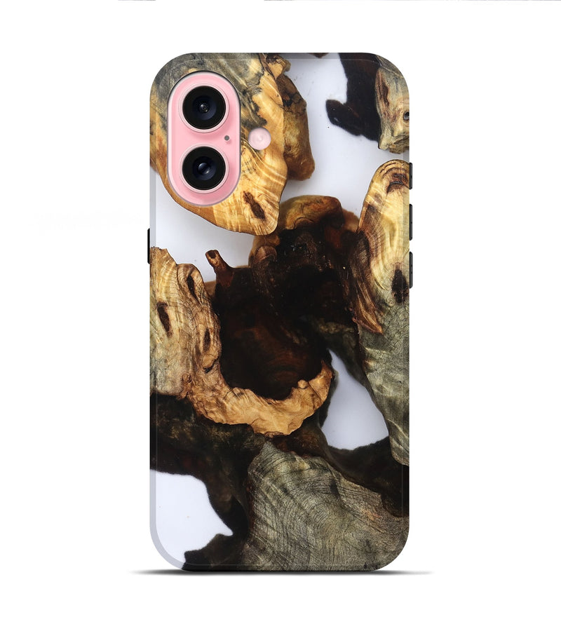 iPhone 16 Wood Live Edge Phone Case - Kala (Clear, 832249)
