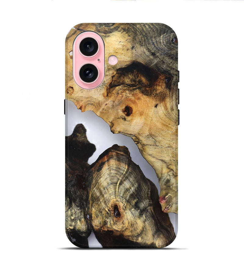 iPhone 16 Wood Live Edge Phone Case - Nia (Clear, 832251)