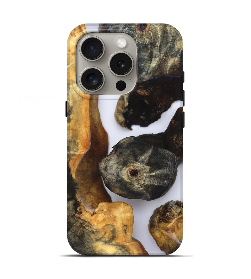 iPhone 16 Pro Wood Live Edge Phone Case - Ivan (Clear, 832252)