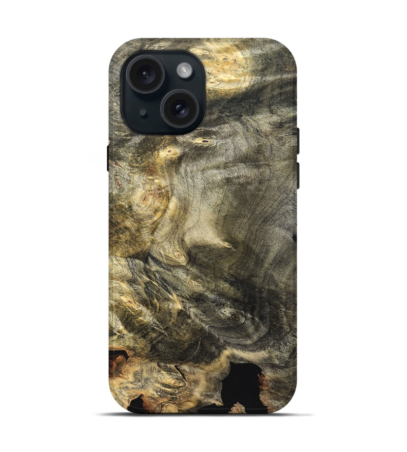 iPhone 15 Wood Live Edge Phone Case - Reggie (Solid Wood, 832258)