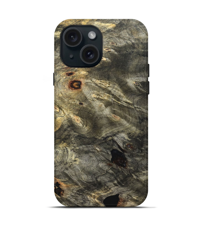 iPhone 15 Wood Live Edge Phone Case - Marisa (Solid Wood, 832262)