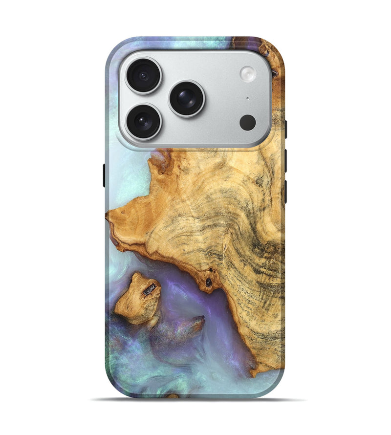 iPhone 18 Pro Wood Live Edge Phone Case - Natalee (Ghost, 832274)