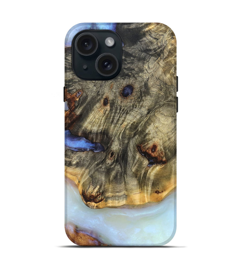 iPhone 15 Wood Live Edge Phone Case - Benton (Ghost, 832275)
